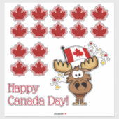 Happy Canada Day Sticker (Vel)