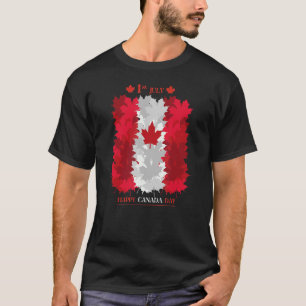 Happy Canada Day  Symbool Canadian Flag Mapl T-shirt