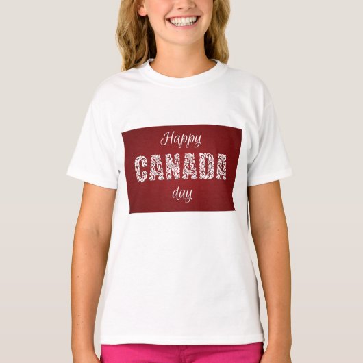 Happy Canada Day T-shirt (Voorkant)