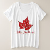 Happy Canada Day T-Shirt Plus Size Canada Shirten (Design voorkant)