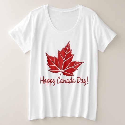 Happy Canada Day T-Shirt Plus Size Canada Shirten (Design voorkant)