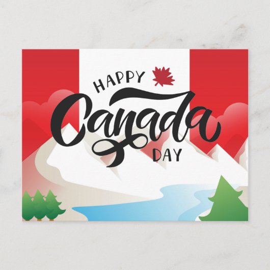 Happy Canada Day Travel Canada Post Card Briefkaart (Voorkant)