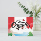 Happy Canada Day Travel Canada Post Card Briefkaart (Staand voorkant)