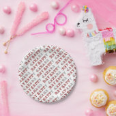 Happy Canada Day Typography Pattern Party Borden Papieren Bordje (Feest)