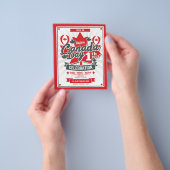 Happy Canada Day Viering 1 juli Party Uitnodigen Flyer (Hand)