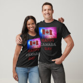 Happy Canada Day vuurwerk T-shirt (Unisex)