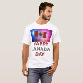 Happy Canada Day vuurwerk T-shirt (Voorkant volledig)