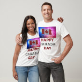Happy Canada Day vuurwerk T-shirt (Unisex)