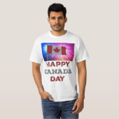 Happy Canada Day vuurwerk T-shirt (Voorkant volledig)