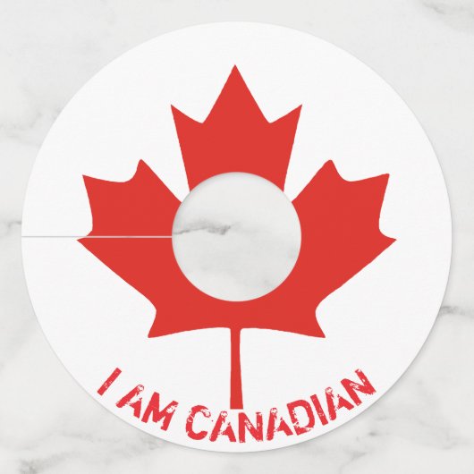 Happy Canada Day Wine Glass Labels (Voorkant)