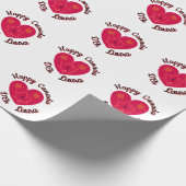 Happy Canada D'Eh Heart, Frog, Maple Leaves Cadeaupapier (Hoek)