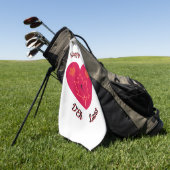 Happy Canada D'Eh Heart, Frog, Maple Leaves Golfhanddoek (Groen)