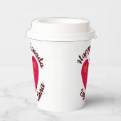 Happy Canada D'Eh Heart, Frog, Maple Leaves Papieren Bekers (Rechts)