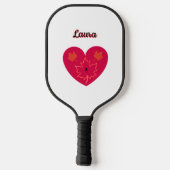 Happy Canada D'Eh Heart, Frog, Maple Leaves Pickleball Paddle (Achterkant)