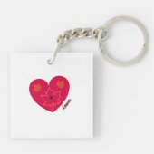 Happy Canada D'Eh Heart, Frog, Maple Leaves Sleutelhanger (Achterkant)