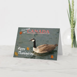 Happy Canadian Thanksgiving-Canada Goose Feestdagen Kaart