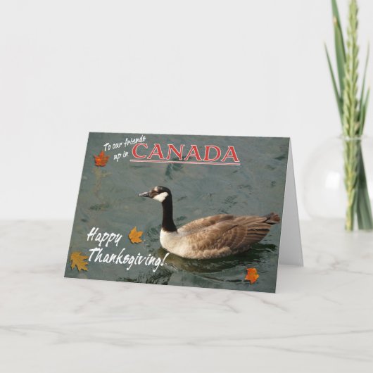 Happy Canadian Thanksgiving-Canada Goose Feestdagen Kaart (Voorkant)