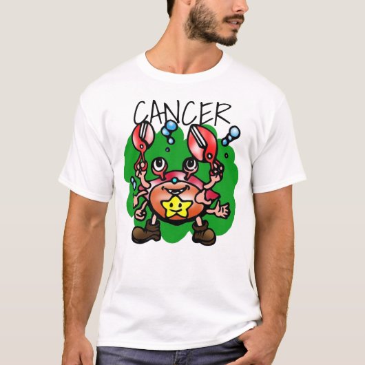 Happy Cancer Crab met Star T-shirt (Voorkant)