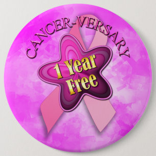 Happy Cancer-herdenking Ronde Button 6,0 Cm