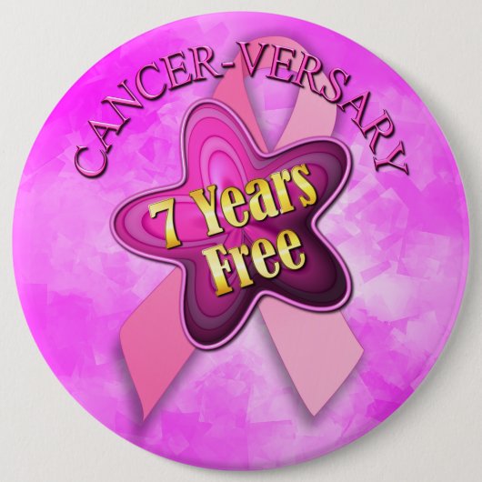 Happy Cancer-herdenking Ronde Button 6,0 Cm (Voorkant)