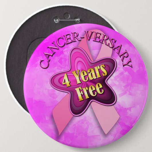 Happy Cancer' Pinback Button (Voorkant /achterkant)