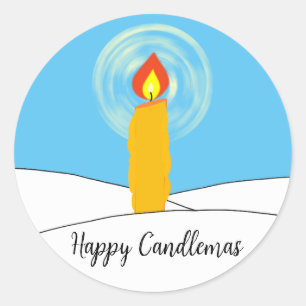 Happy Candlemas Ronde Sticker