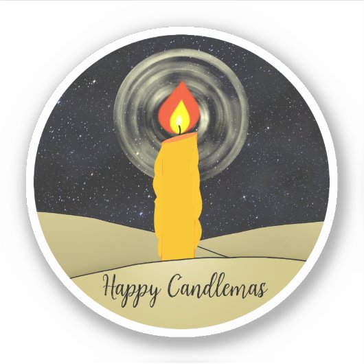 Happy Candlemas Sticker (Voorkant)