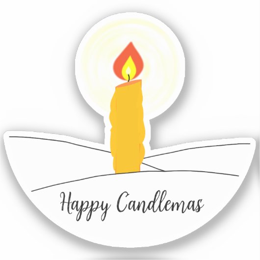 Happy Candlemas Sticker (Voorkant)