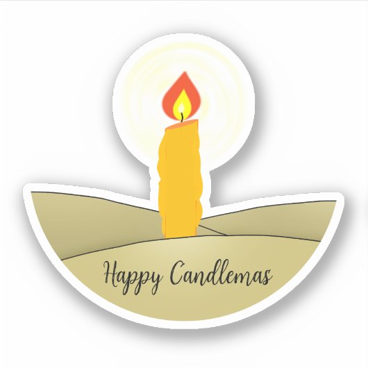 Happy Candlemas Sticker (Voorkant)