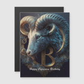 Happy Capricorn Birthday Magnetic Kaart (Voorkant / Achterkant)