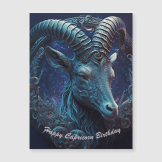 Happy Capricorn Birthday Magnetic Kaart (optie 2)
