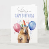 Happy Capy Verjaardag Capybara Kaart (Voorkant)