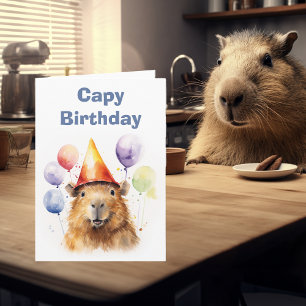 Happy Capy Verjaardag Capybara Kaart