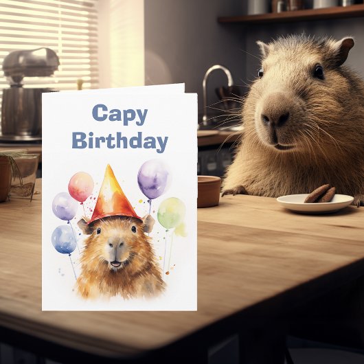 Happy Capy Verjaardag Capybara Kaart