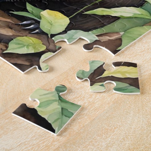 Happy Capybara in Rainforest Wild Animal Legpuzzel (Zijkant)