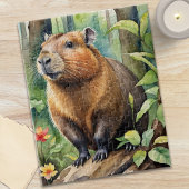Happy Capybara in Rainforest Wild Animal Legpuzzel