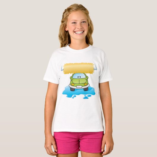 Happy Car Wash T-shirt (Voorkant volledig)