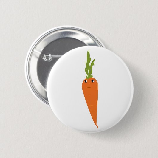Happy Carrot Ronde Button 5,7 Cm (Voorkant /achterkant)