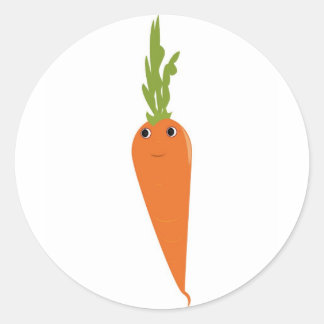 Happy Carrot Ronde Sticker