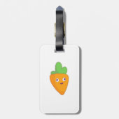 Happy Carrot Top Face 🥕 Bagagelabel (Achterkant verticaal)