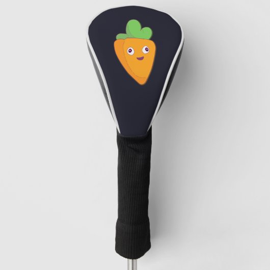 Happy Carrot Top Face 🥕 Golfheadcover (Voorkant)