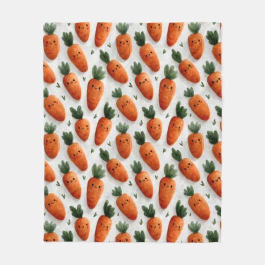 Happy Carrots Fleece Deken (Voorkant)