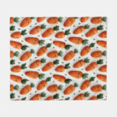 Happy Carrots Fleece Deken (Voorkant (Horizontaal))