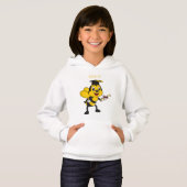 Happy cartoon bee afstuderen (Voorkant volledig)