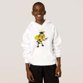 Happy cartoon bee afstuderen (Voorkant volledig)