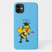 Happy cartoon bee afstuderen Case-Mate iPhone case (Achterkant)