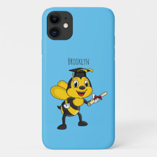 Happy cartoon bee afstuderen Case-Mate iPhone case