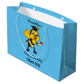 Happy cartoon bee afstuderen groot cadeauzakje (Achterkant Gekanteld)