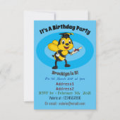 Happy cartoon bee afstuderen kaart (Voorkant)