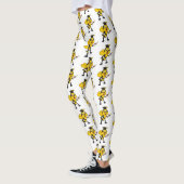 Happy cartoon bee afstuderen leggings (Links)